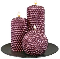Подарочный набор свечей "жемчуг", разнообразные цвета и дизайны